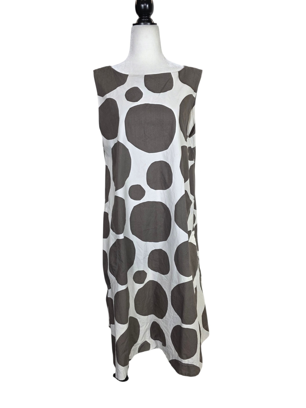Marimekko x Uniqlo Polka Dot Lagenlook Minimalist Sleeveless Midi Dress
